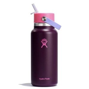 Hydro Flask 32oz Wide Mouth Flex Straw Water Bottle Sugar Plum